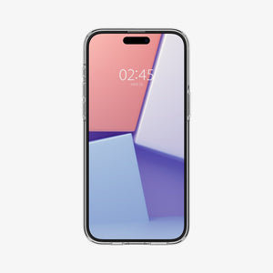 ACS06557 - iPhone 15 Pro Max Case Liquid Crystal in crystal clear showing the back