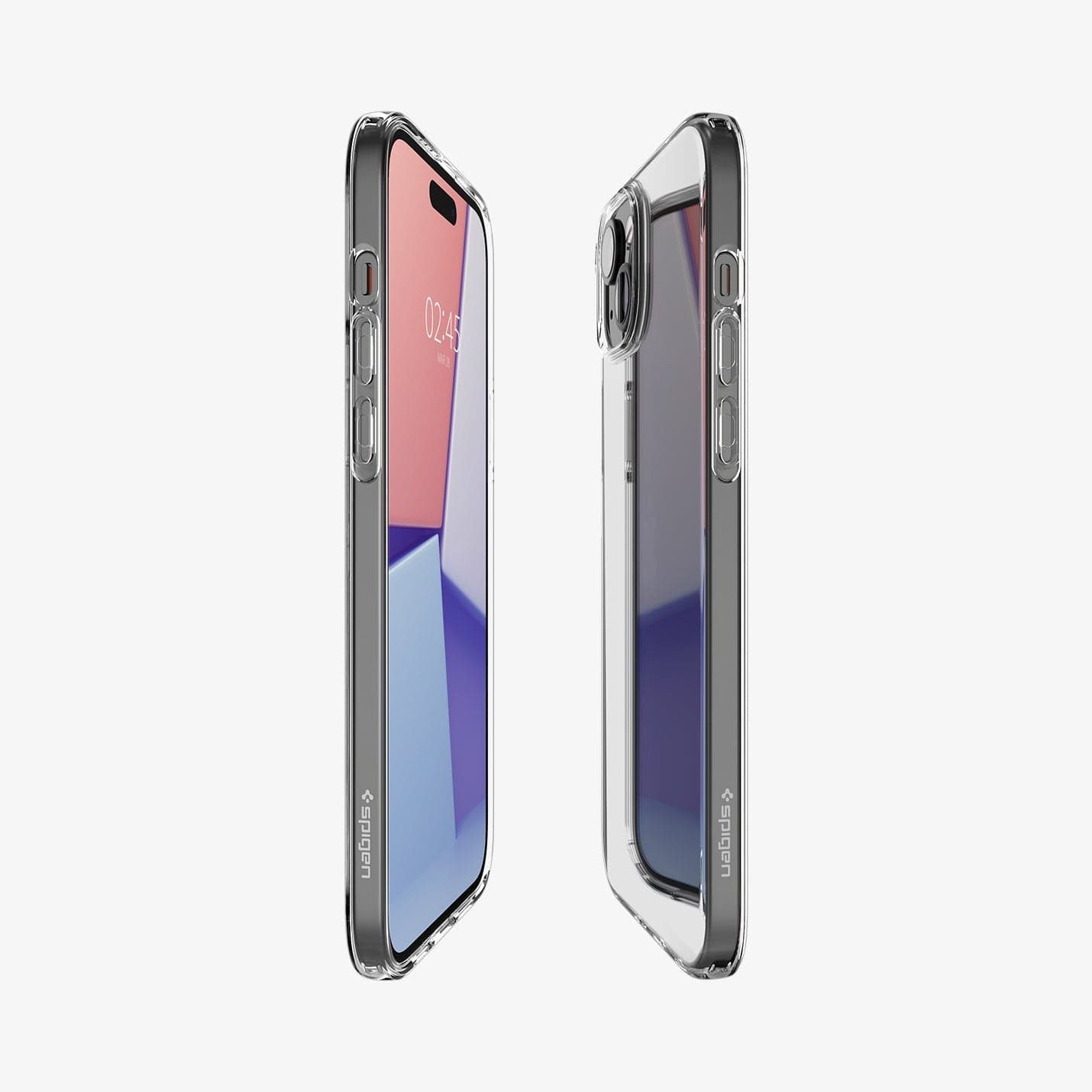 ACS06557 - iPhone 15 Pro Max Case Liquid Crystal in crystal clear showing the back