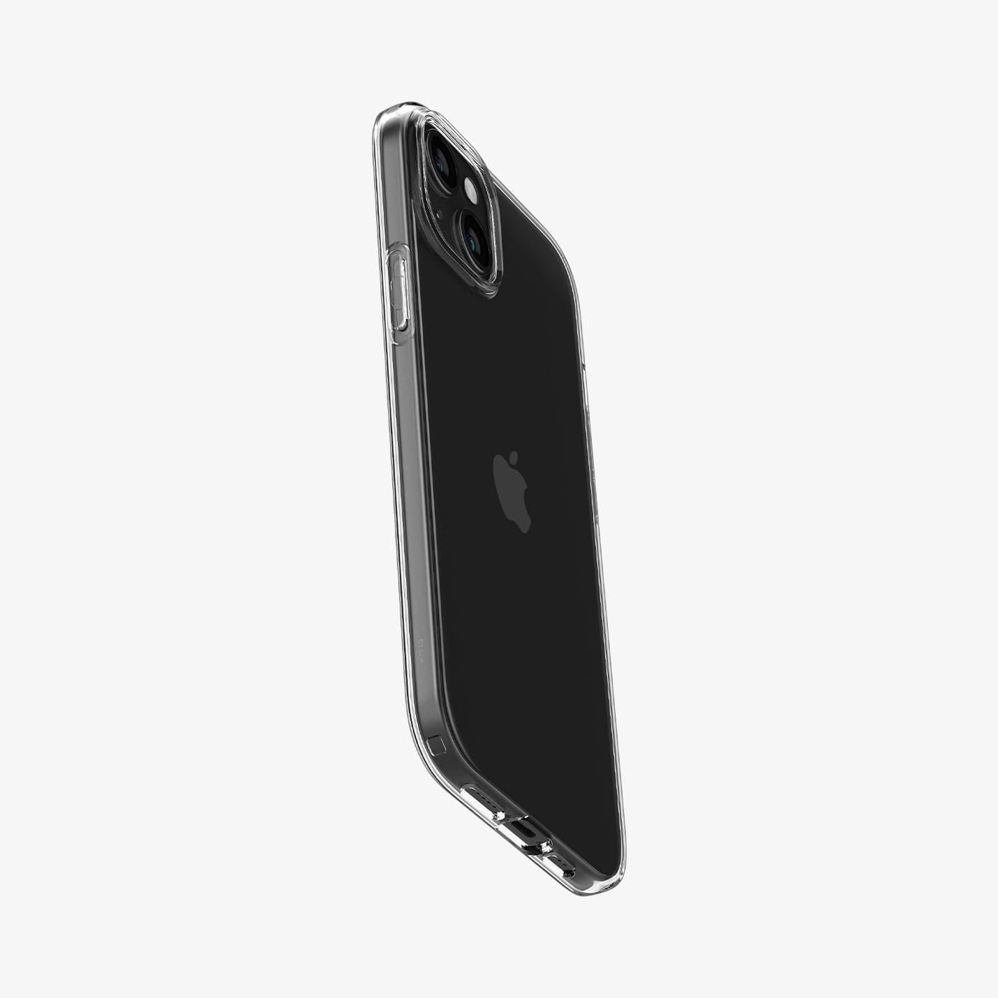 ACS06557 - iPhone 15 Pro Max Case Liquid Crystal in crystal clear showing the back