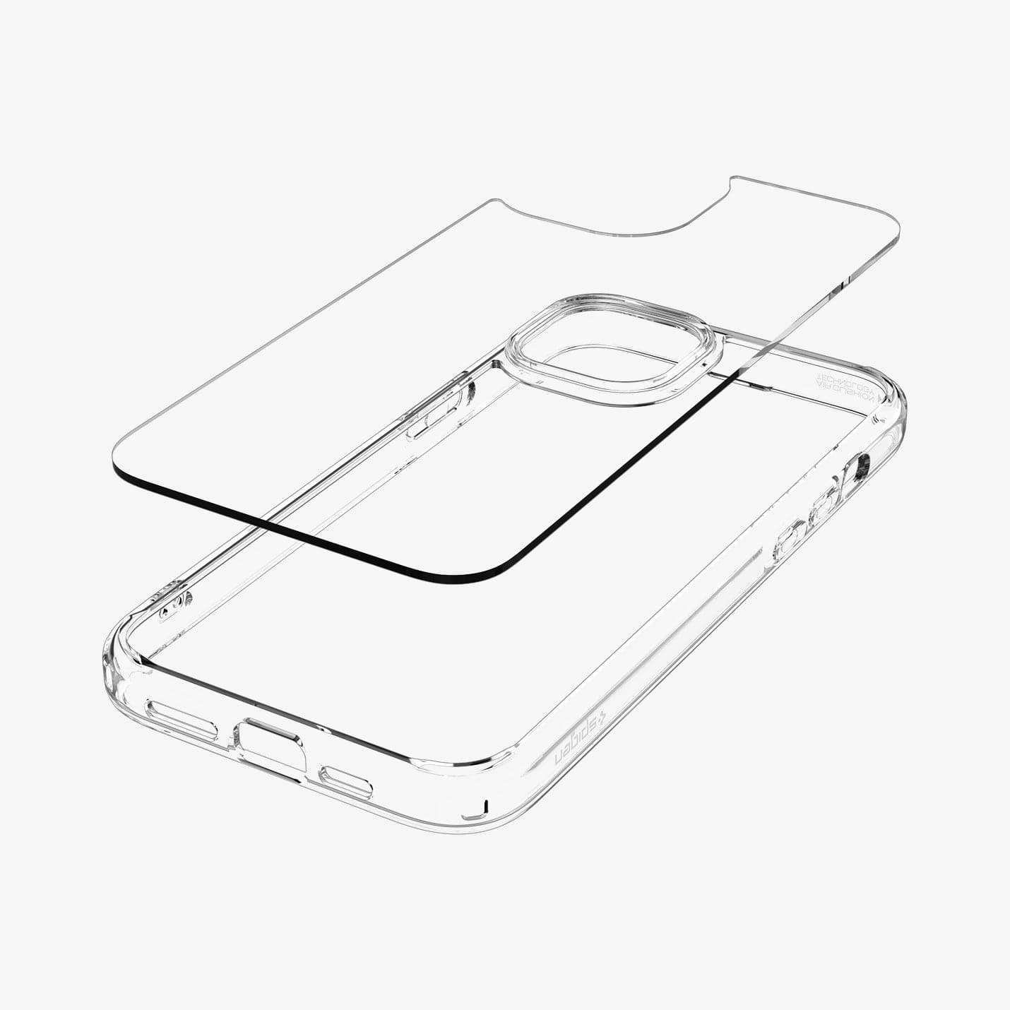 ACS07209 - iPhone 15 Series Ultra Hybrid Case in Natural Titanium showing the back 