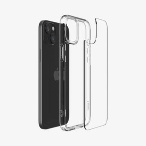 ACS07209 - iPhone 15 Series Ultra Hybrid Case in Natural Titanium showing the back 
