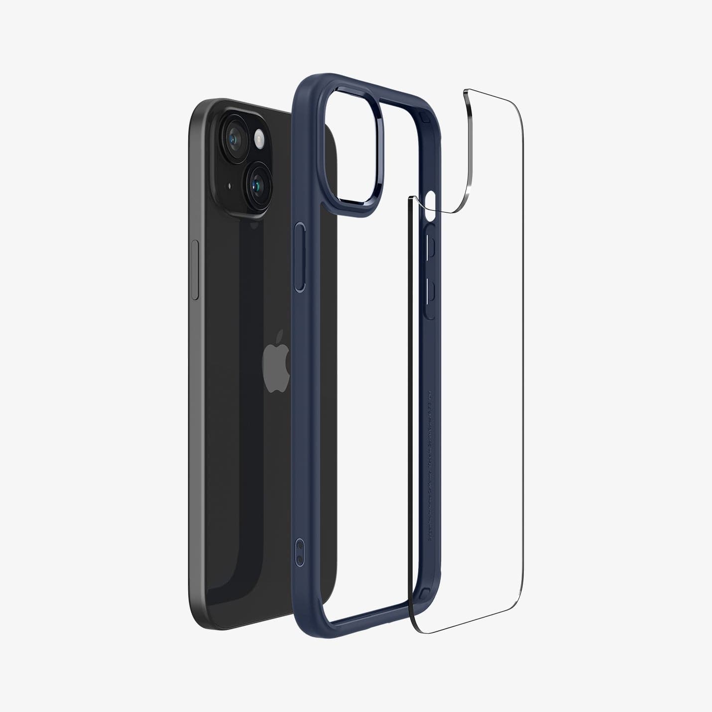 ACS07209 - iPhone 15 Series Ultra Hybrid Case in Natural Titanium showing the back 