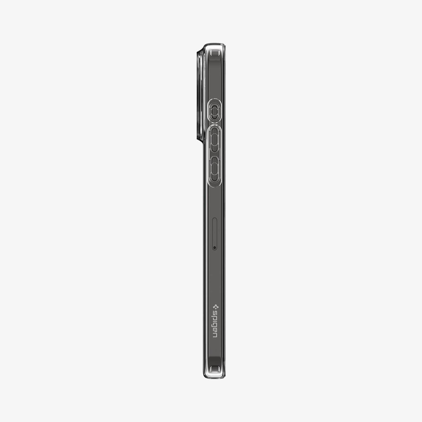 ACS06557 - iPhone 15 Pro Max Case Liquid Crystal in crystal clear showing the back