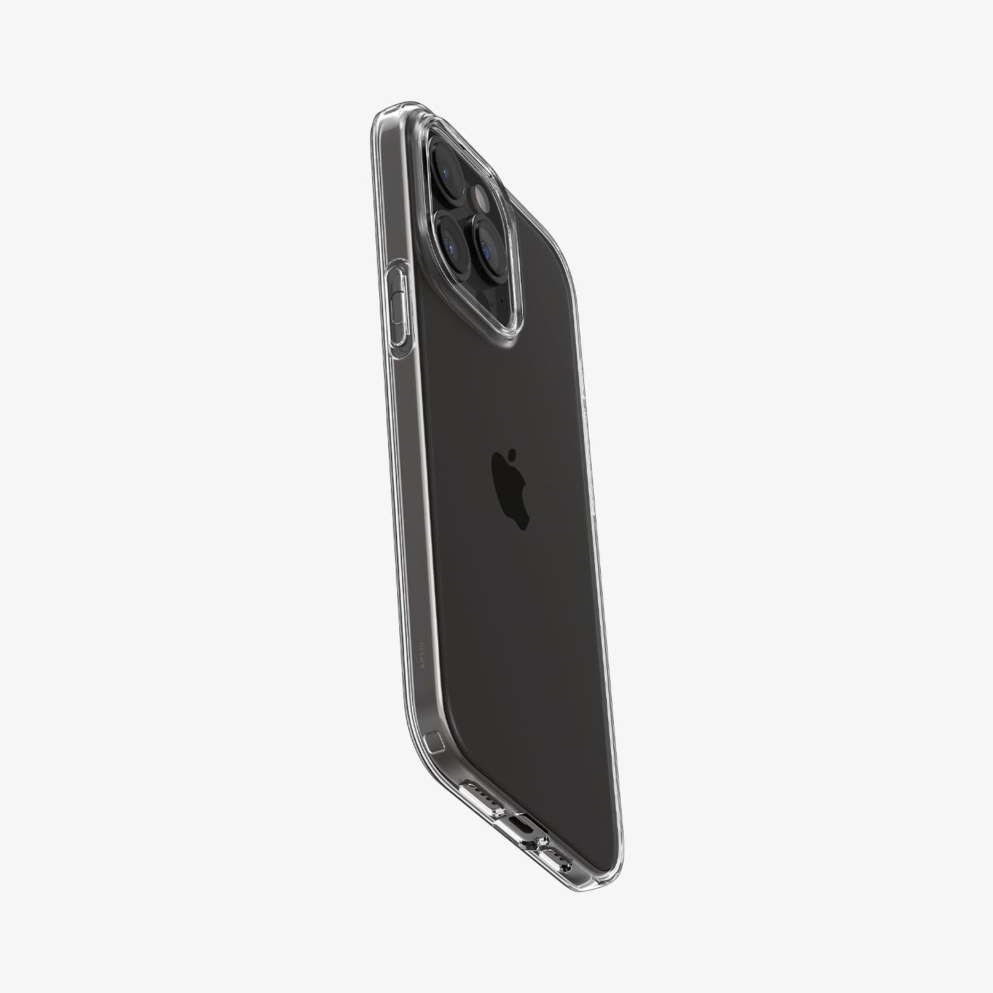 ACS06557 - iPhone 15 Pro Max Case Liquid Crystal in crystal clear showing the back
