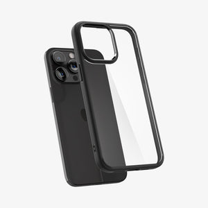 ACS07209 - iPhone 15 Series Ultra Hybrid Case in Natural Titanium showing the back 
