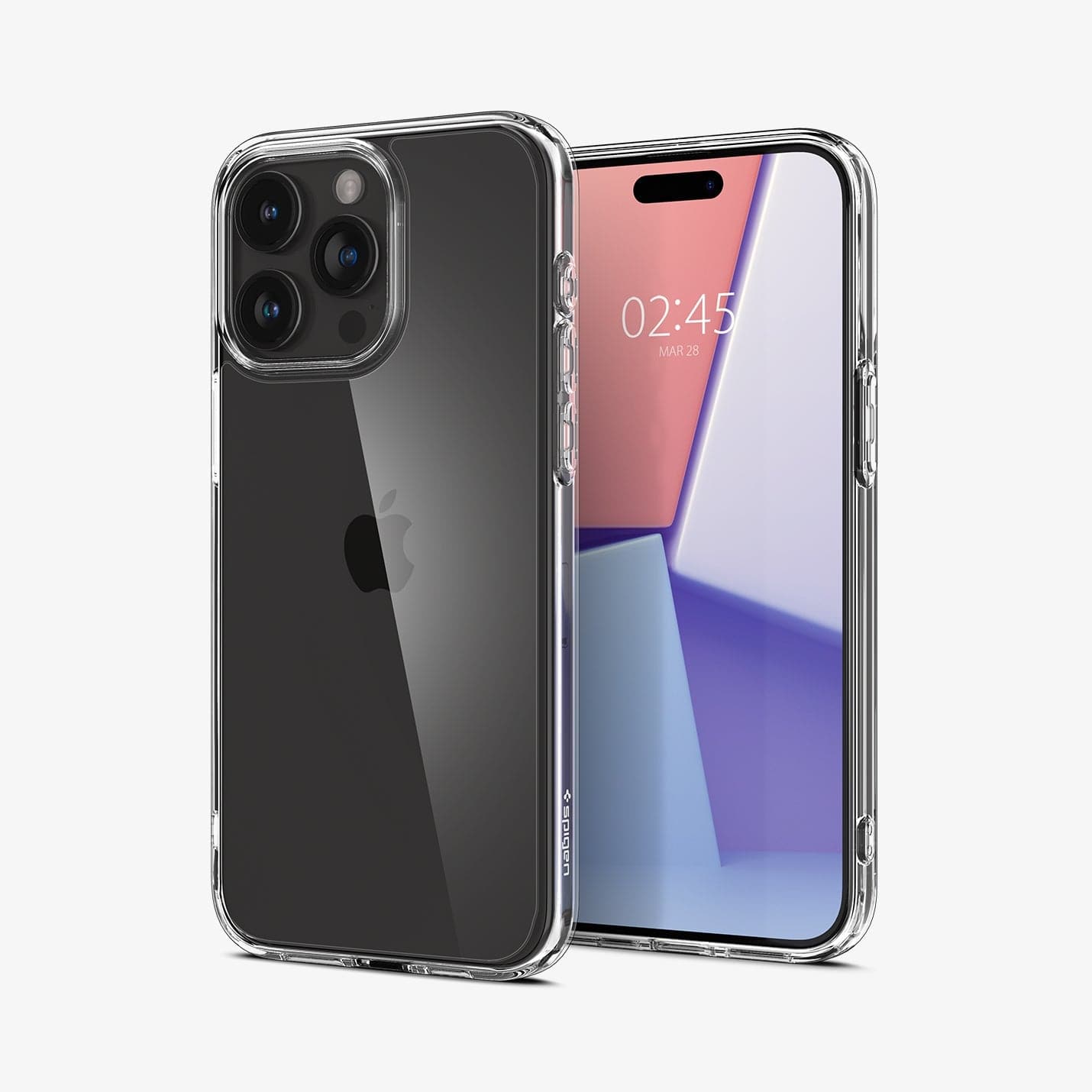 ACS07209 - iPhone 15 Series Ultra Hybrid Case in Natural Titanium showing the back 