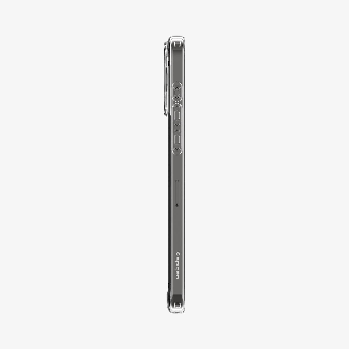 ACS07209 - iPhone 15 Series Ultra Hybrid Case in Natural Titanium showing the back 