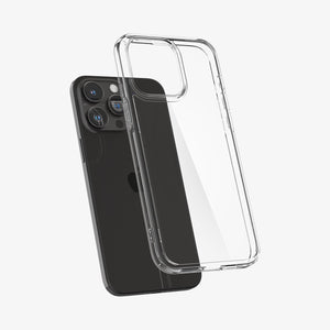 ACS07209 - iPhone 15 Series Ultra Hybrid Case in Natural Titanium showing the back 