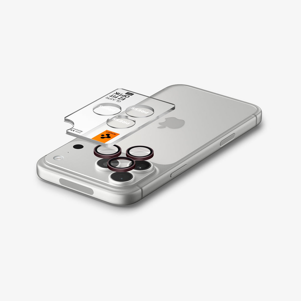 Spigen iPhone 18 Pro Max Glas.tR EZ Fit Optik Pro lens protector - Dark Cherry - image 2