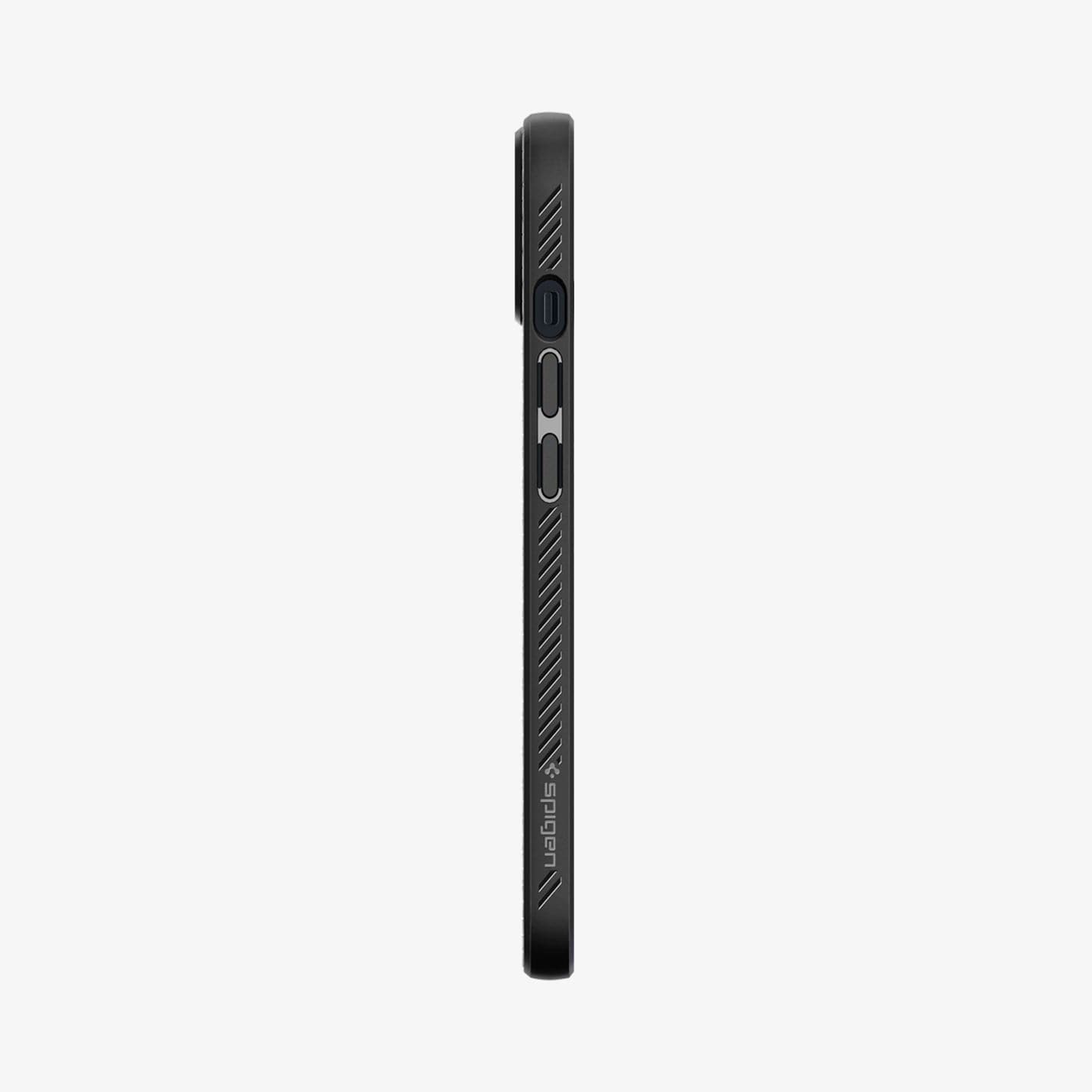 ACS03201 - iPhone 13 Pro Max Case Liquid Air in matte black showing the back