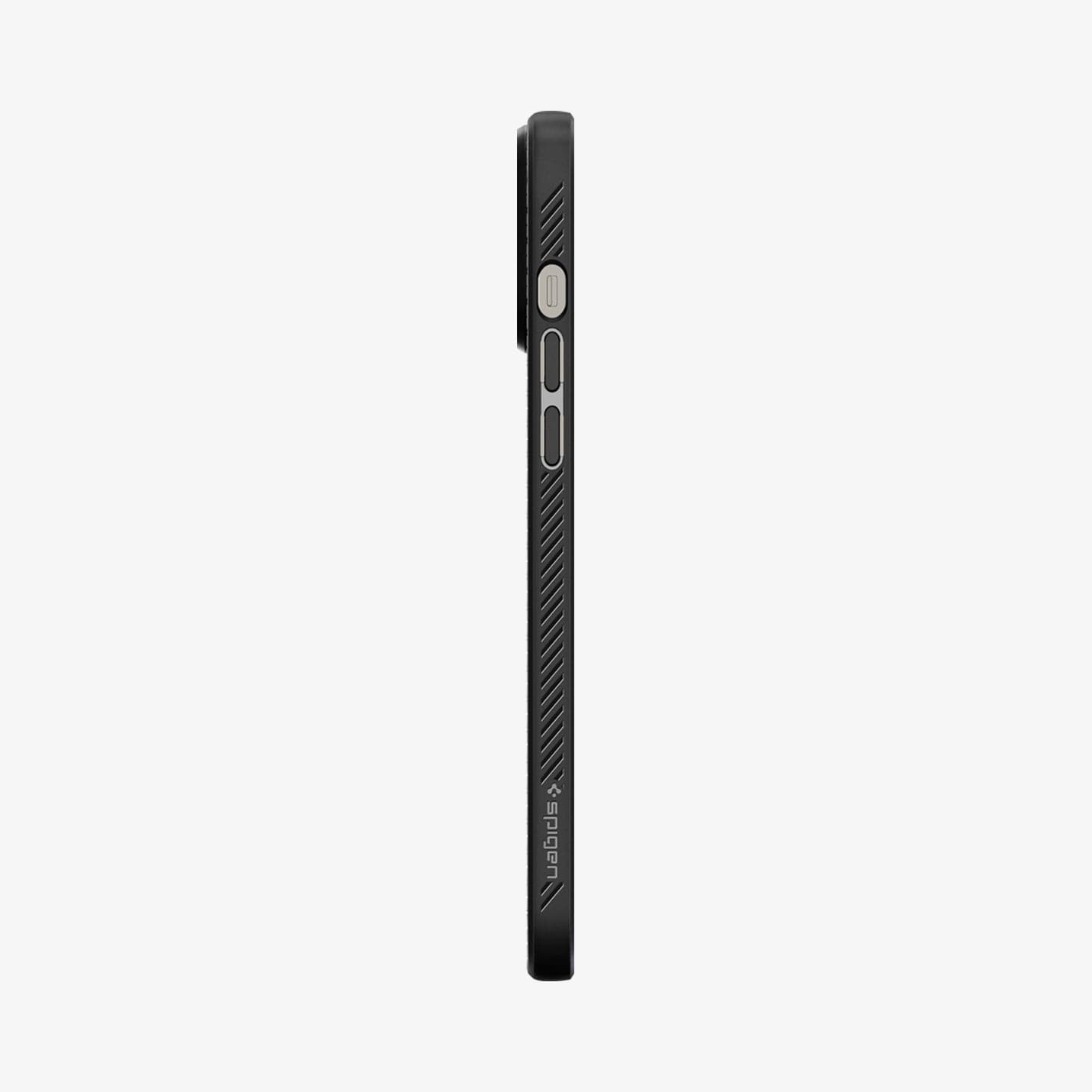 ACS03201 - iPhone 13 Pro Max Case Liquid Air in matte black showing the back