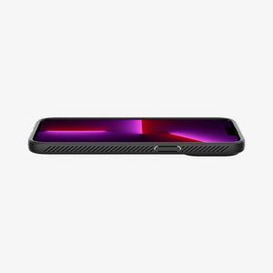 ACS03258 - iPhone 13 Pro Case Liquid Air in matte black showing the front and side