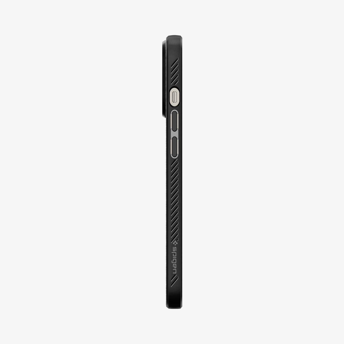 ACS03201 - iPhone 13 Pro Max Case Liquid Air in matte black showing the back