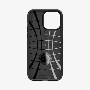 ACS04813 - iPhone 14 Pro Max Case Liquid Air in matte black showing the back