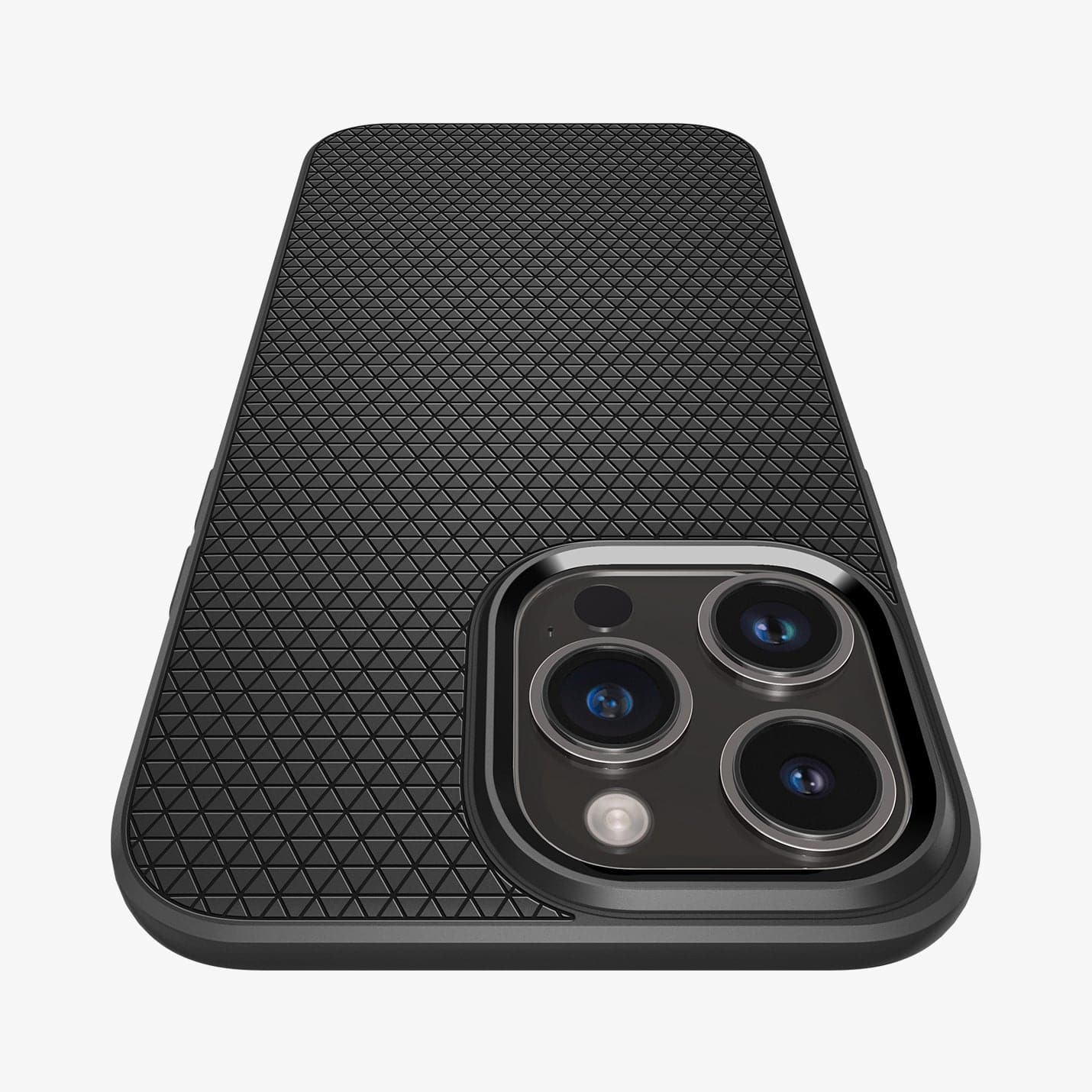 ACS04813 - iPhone 14 Pro Max Case Liquid Air in matte black showing the back