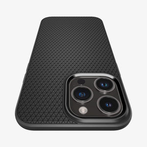ACS04813 - iPhone 14 Pro Max Case Liquid Air in matte black showing the back