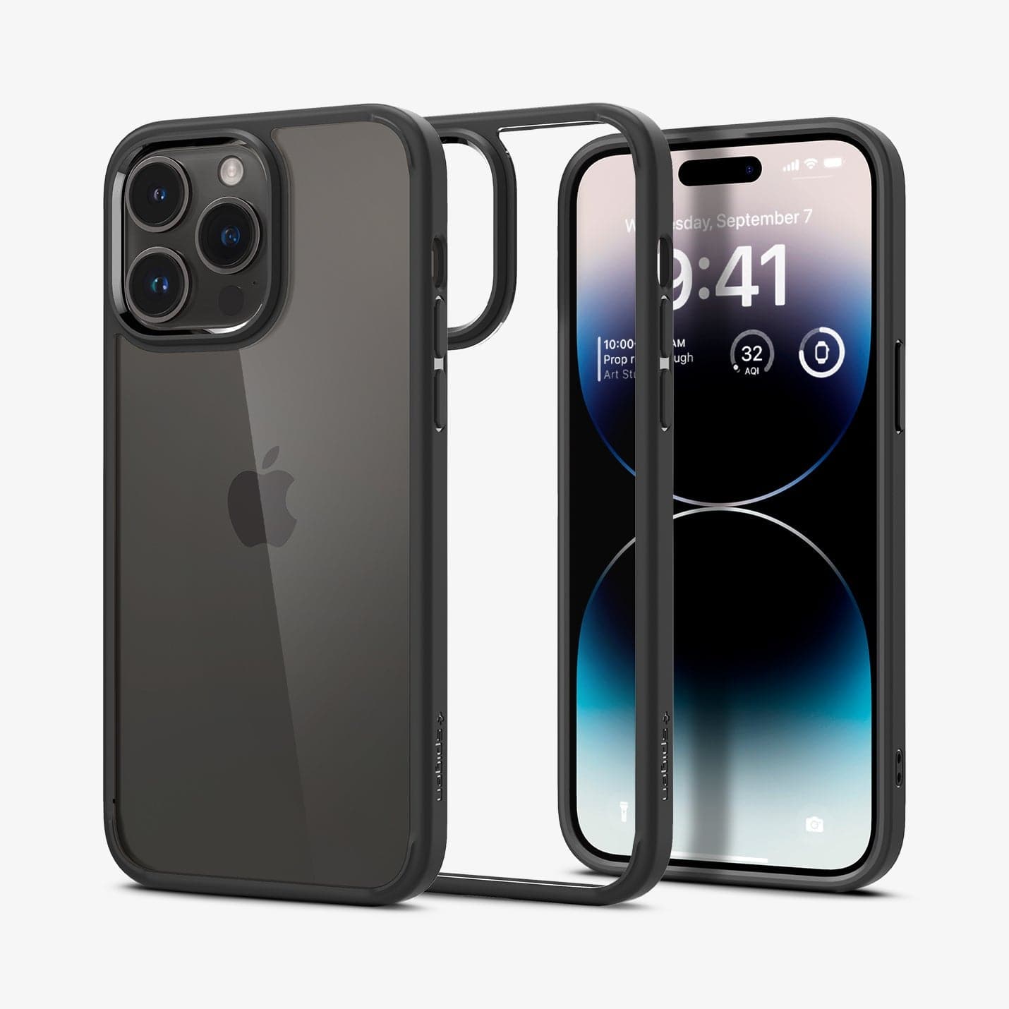ACS04816 - iPhone 14 Pro Max Case Ultra Hybrid in crystal clear showing the back