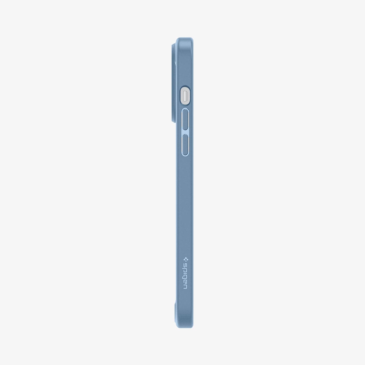 Spigen iPhone 14 Pro Max Case – Ultra Hybrid in Sierra Blue – volume-button side profile