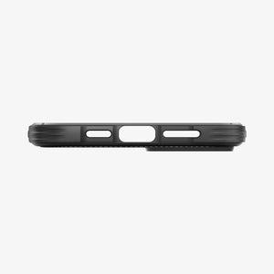 ACS04812 - iPhone 14 Pro Max Case Rugged Armor (MagFit) in matte black showing the back
