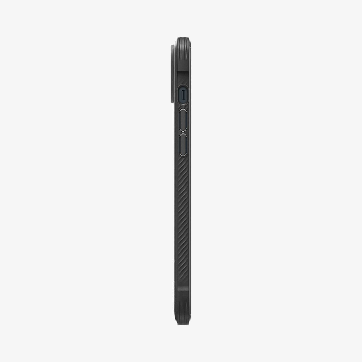 ACS04812 - iPhone 14 Pro Max Case Rugged Armor (MagFit) in matte black showing the back