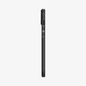 Spigen iPhone 14 / iPhone 13 Case – Thin Fit in Black – volume-button side profile