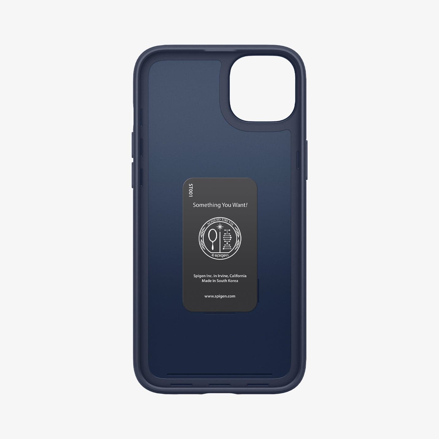 Spigen iPhone 14 / iPhone 13 Case – Thin Fit in Navy Blue – interior case structure