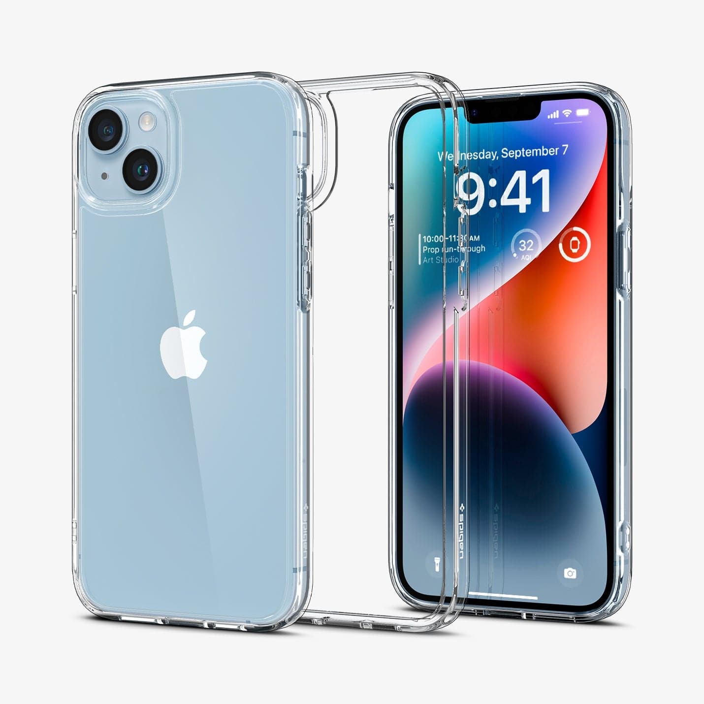 ACS04816 - iPhone 14 Pro Max Case Ultra Hybrid in crystal clear showing the back