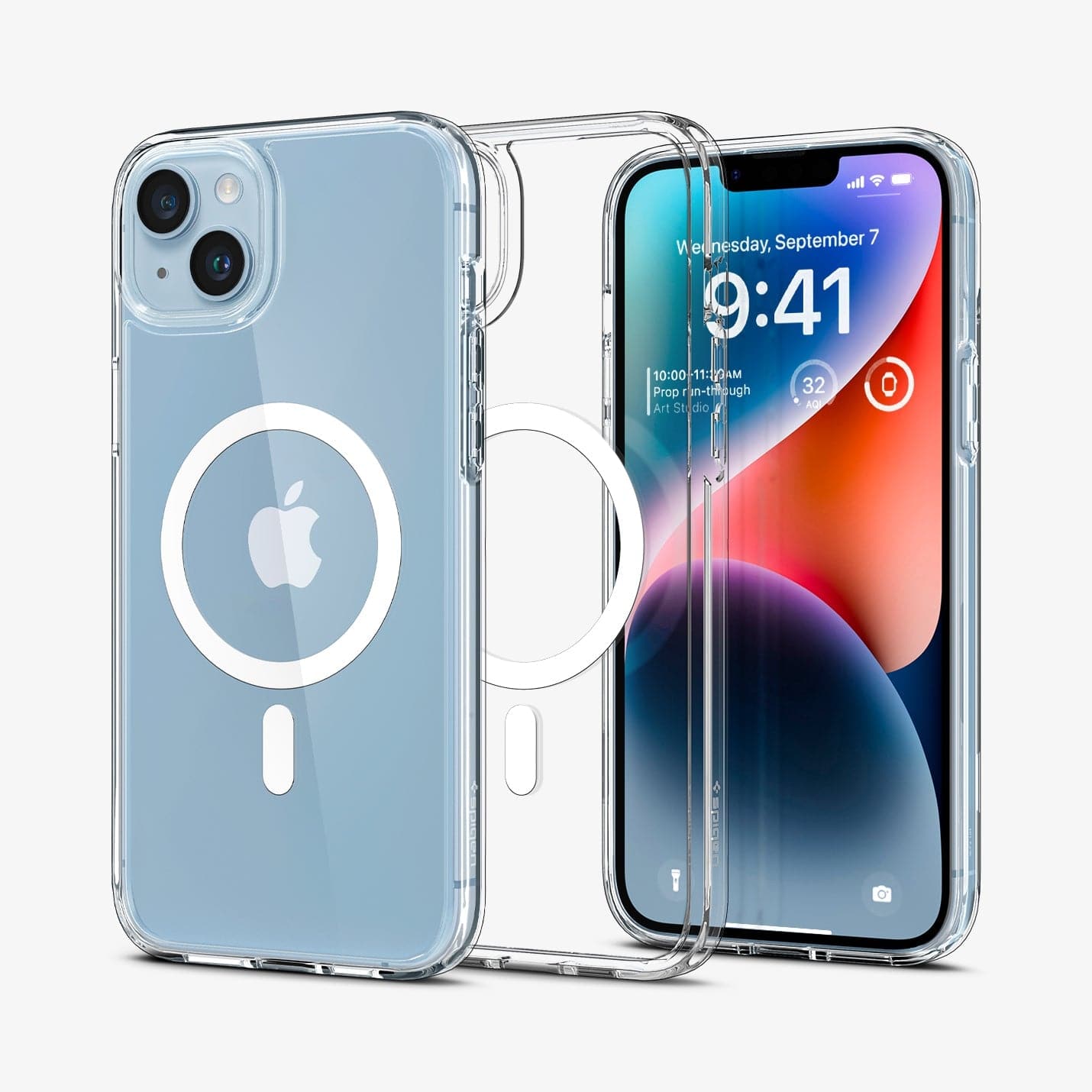 ACS04825 - iPhone 14 Pro Max Case Ultra Hybrid (MagFit) in white showing the back