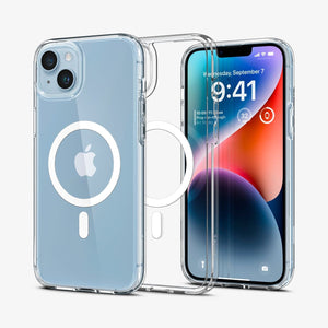 ACS04825 - iPhone 14 Pro Max Case Ultra Hybrid (MagFit) in white showing the back
