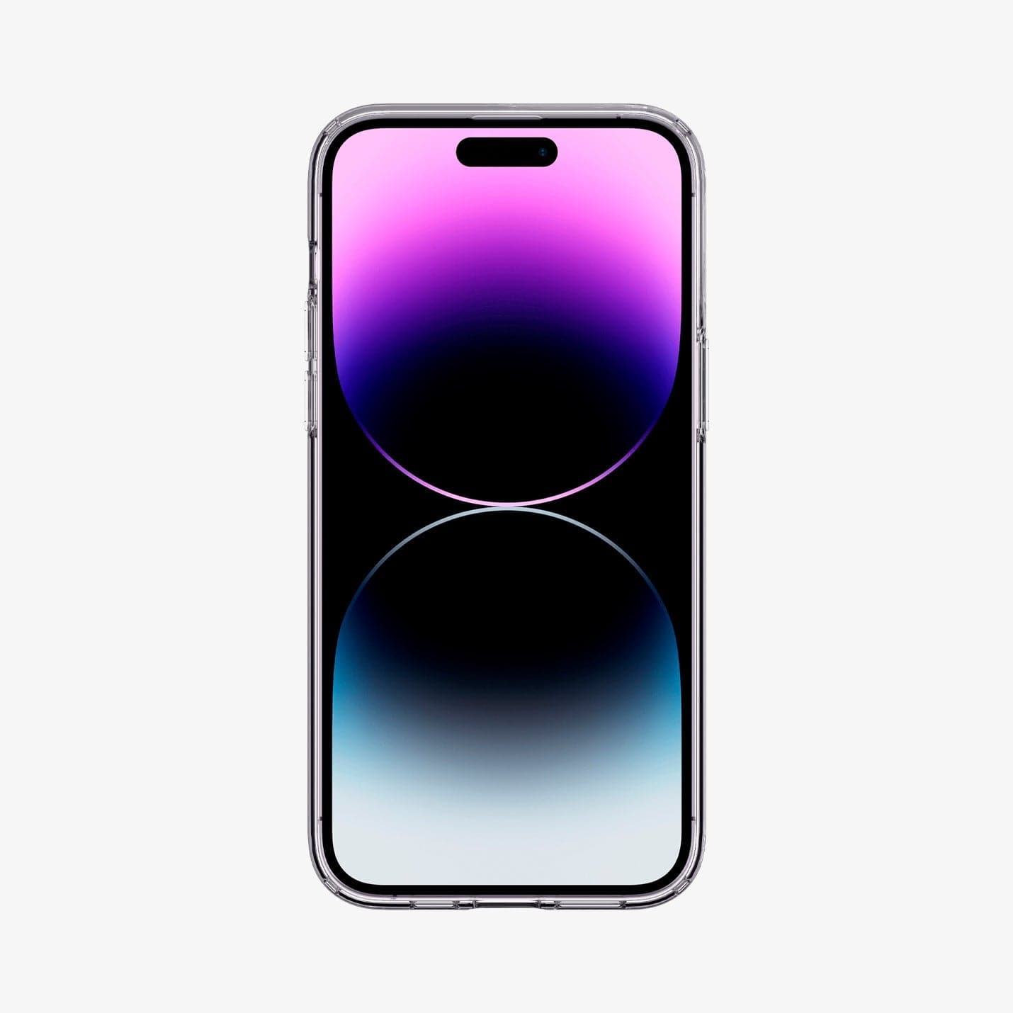 ACS04809 - iPhone 14 Pro Max Case Liquid Crystal in crystal clear showing the back