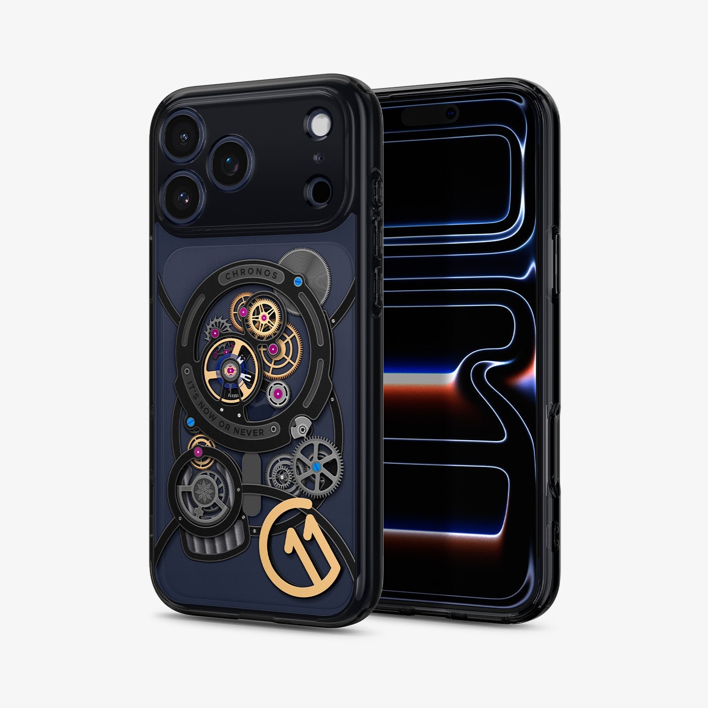 Spigen iPhone 17 Pro c11 Chronos MagFit case - side and interior view