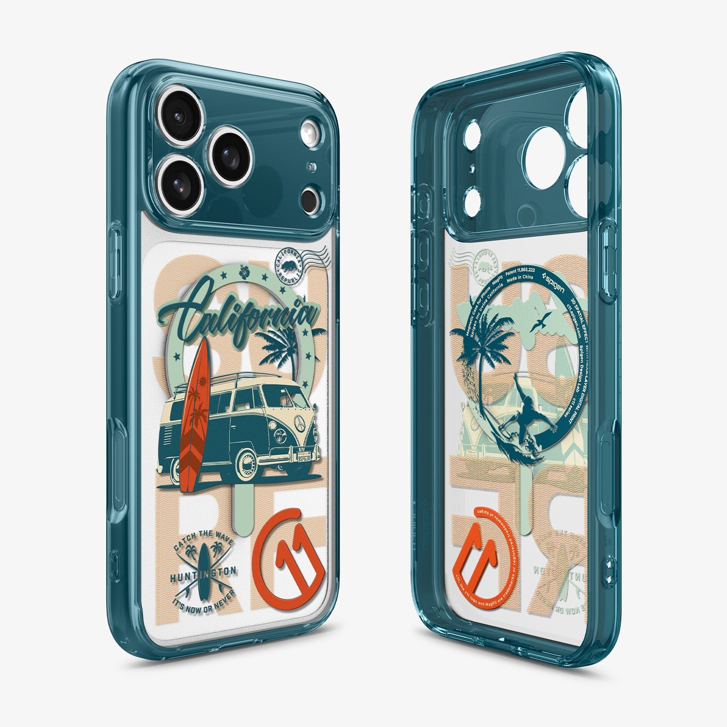 Spigen iPhone 17 Pro c11 Huntington MagFit case - side and interior view