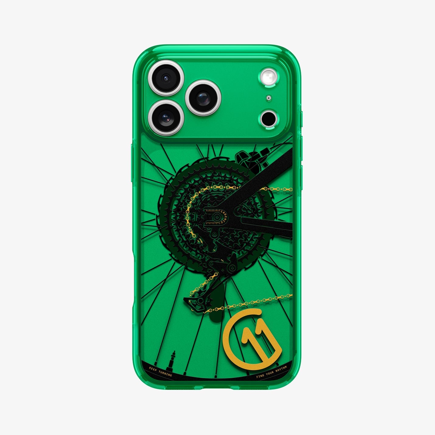 Spigen c11 Cadence MagFit case for iPhone 17 Pro - cycling design back view