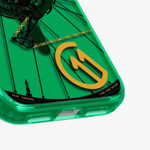 Spigen c11 Cadence case layered cycling artwork and Camera Control detail