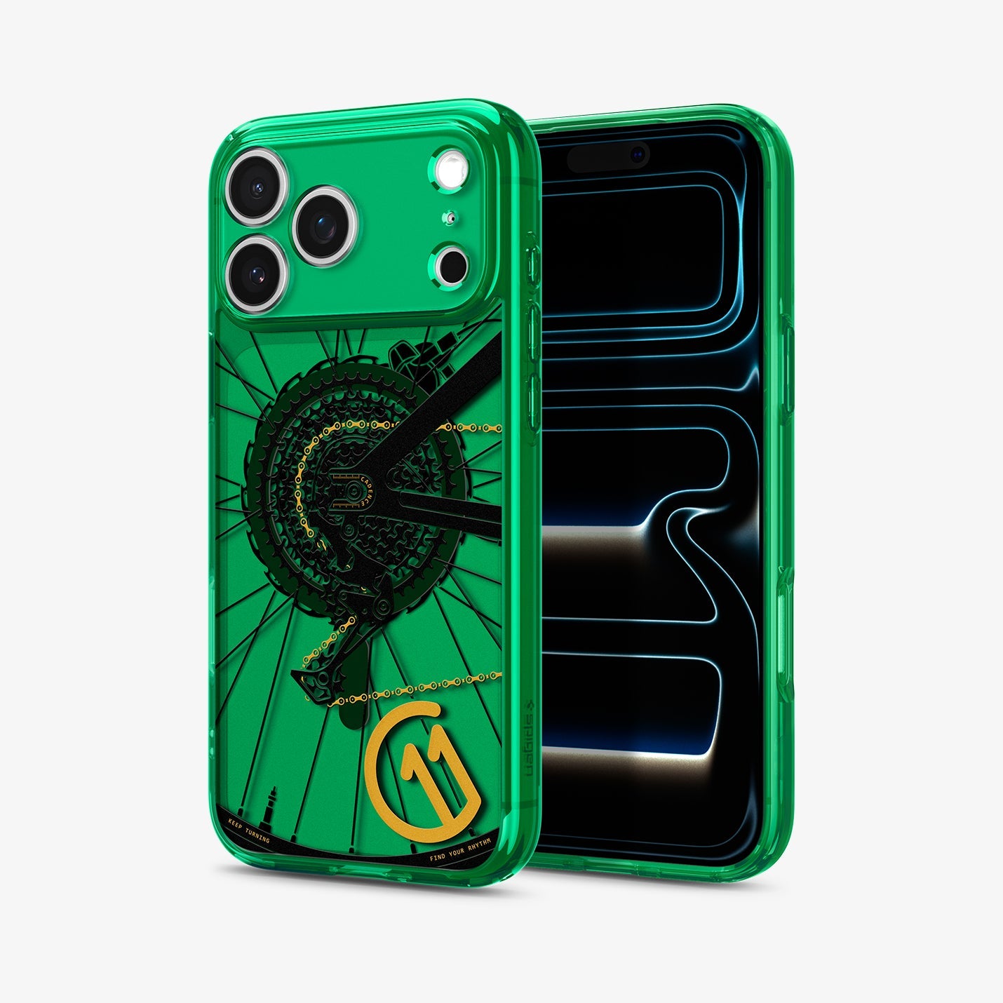 Spigen c11 Cadence iPhone 17 Pro case - front and back angle