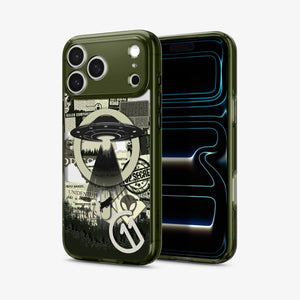 Spigen iPhone 17 Pro Max c11 Phantom MagFit case - front and back angled view