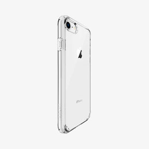 042CS20924 - iPhone SE Ultra Hybrid case in rose crystal showing the back