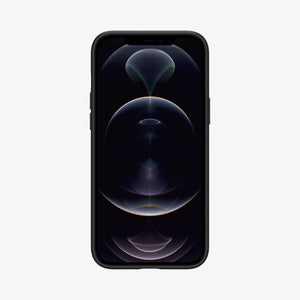 ACS01612 - iPhone 12 Pro Max Case Thin Fit in black showing the back