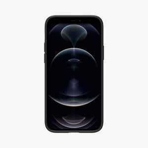 ACS01612 - iPhone 12 Pro Max Case Thin Fit in black showing the back