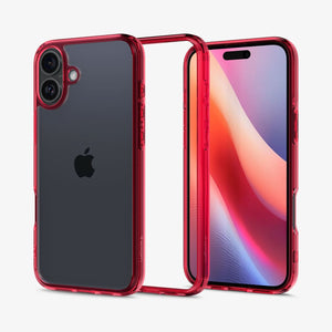 Spigen iPhone 16 Case – Ultra Hybrid – Red Crystal – detail image 1