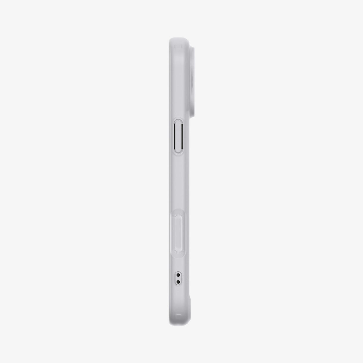 Spigen iPhone 17 Pro Max Case – Ultra Hybrid Classic (MagFit) - Classic Silver - side profile