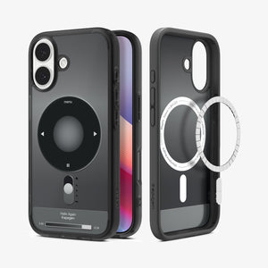 ACS10092 - iPhone 17 Ultra Hybrid Classic (MagFit) in Classic Black showing the back, partial inner, partial front and sides