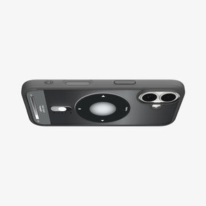 ACS10092 - iPhone 17 Ultra Hybrid Classic (MagFit) in Classic Black showing layer and magfit magnet above the case