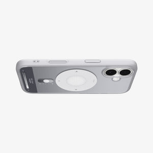 ACS10091 - iPhone 17 Ultra Hybrid Classic (MagFit) in Classic Silver showing layer and magfit magnet above the case