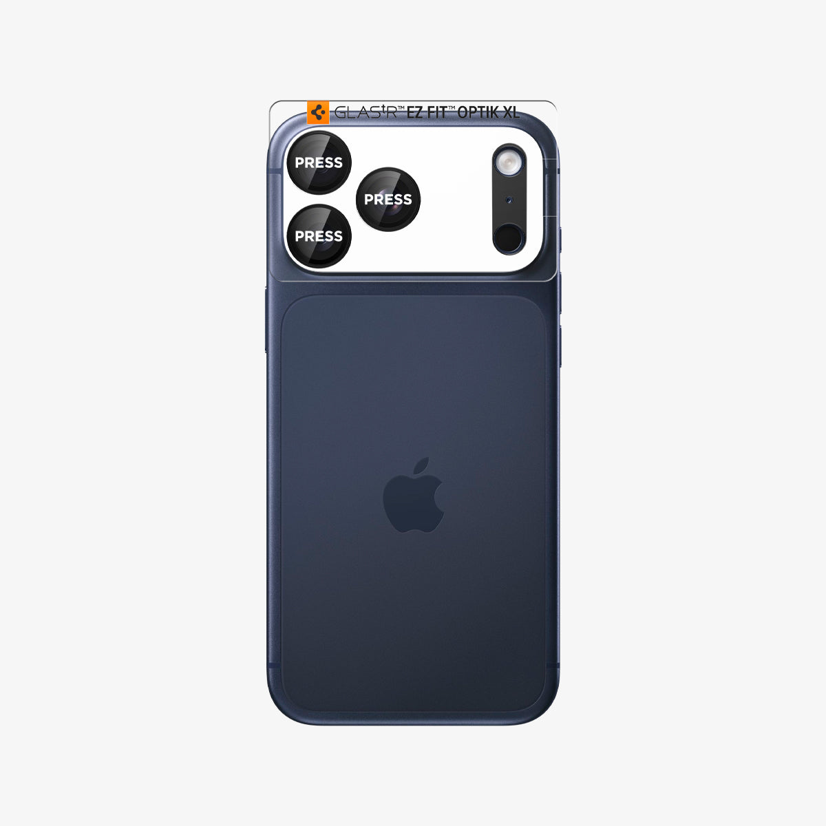Spigen iPhone 17 Pro Lens Protector – GLAS.tR EZ Fit Optik Pro XL [1 Pack] - Black - lens protector in front of the camera
