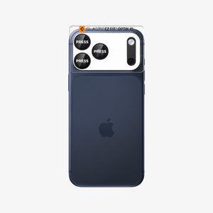 Spigen iPhone 17 Pro Lens Protector – GLAS.tR EZ Fit Optik Pro XL [1 Pack] - Black - lens protector in front of the camera