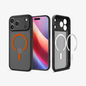 Spigen iPhone 18 Pro Max Ultra Hybrid Matte (Mag Fit) - Frost Black Orange - image 2
