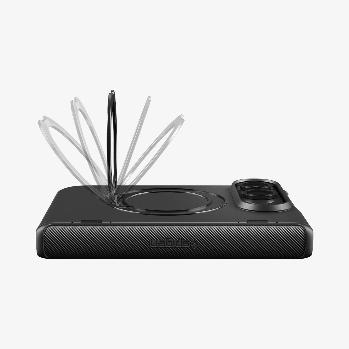 iPhone Duo Slim Armor Pro S (Mag Fit) showing the circular kickstand adjusting through multiple viewing angles