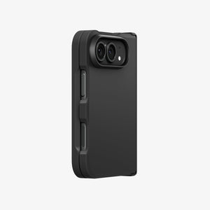 iPhone Duo Tough Armor Pro (Mag Fit) in Black showing the rear case design with raised camera protection and precise button cutouts