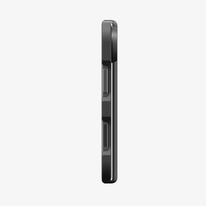 iPhone Duo Tough Armor Pro (Mag Fit) in Black showing the slim side profile with accessible button cutouts and reinforced edges
